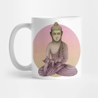 Buddha with cat 6 Mug